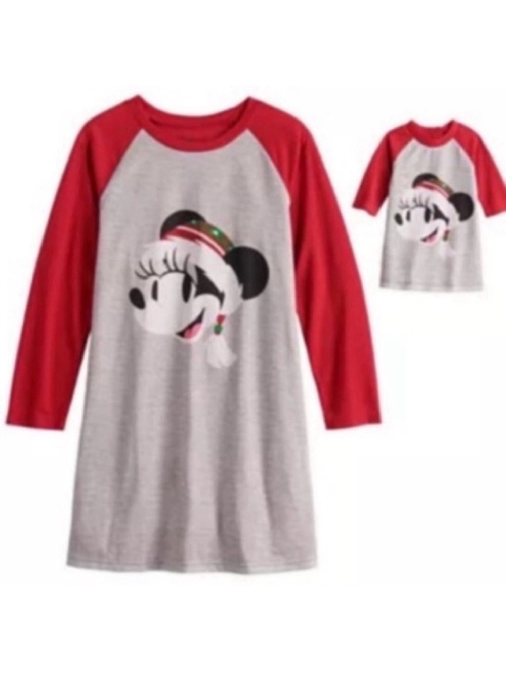 Disney Minnie Mouse Nightgown Pajama with Matching Doll Gown